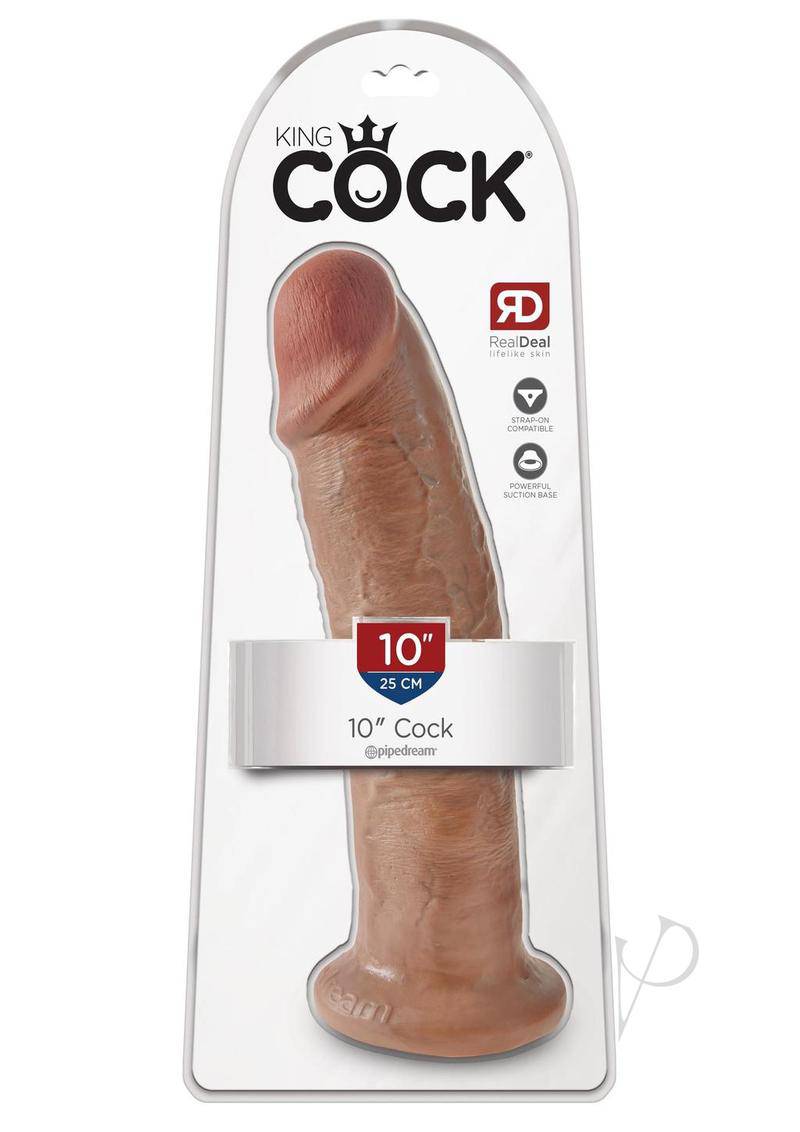 King Cock Realistic Dildo 10in - Tan