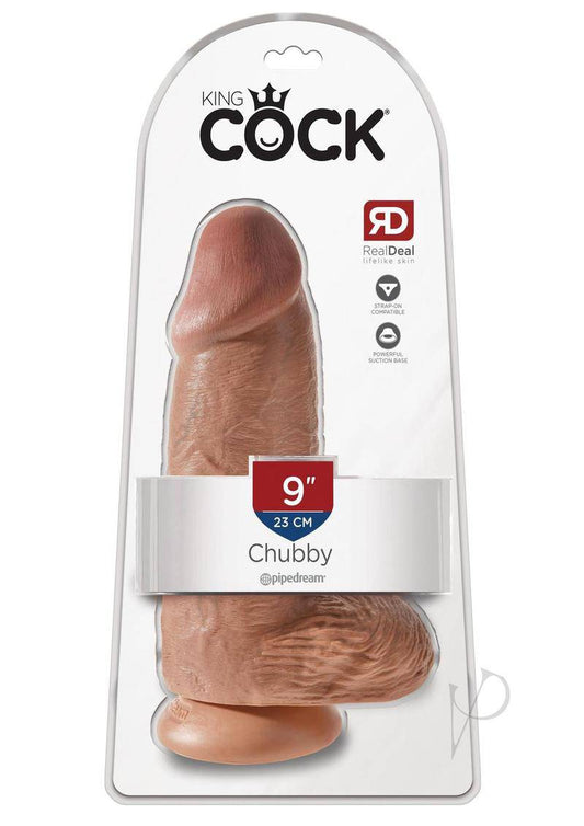 King Cock Chubby Dildo 9in - Caramel