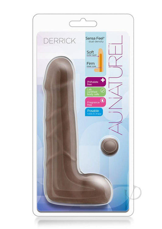 Au Naturel Derrick Dildo 7in - Chocolate