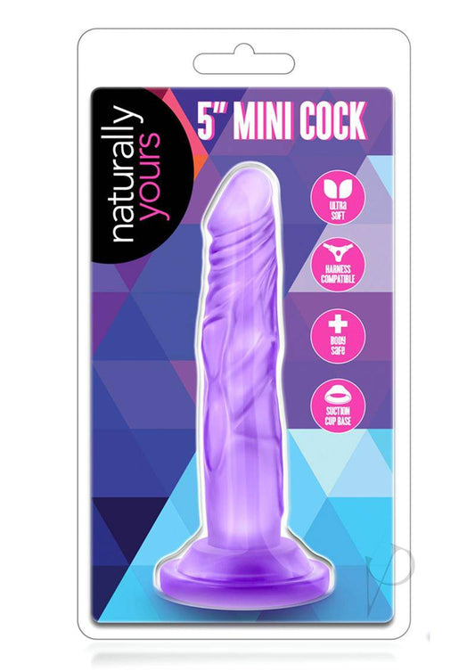 Naturally Yours Mini Dildo 5in - Purple