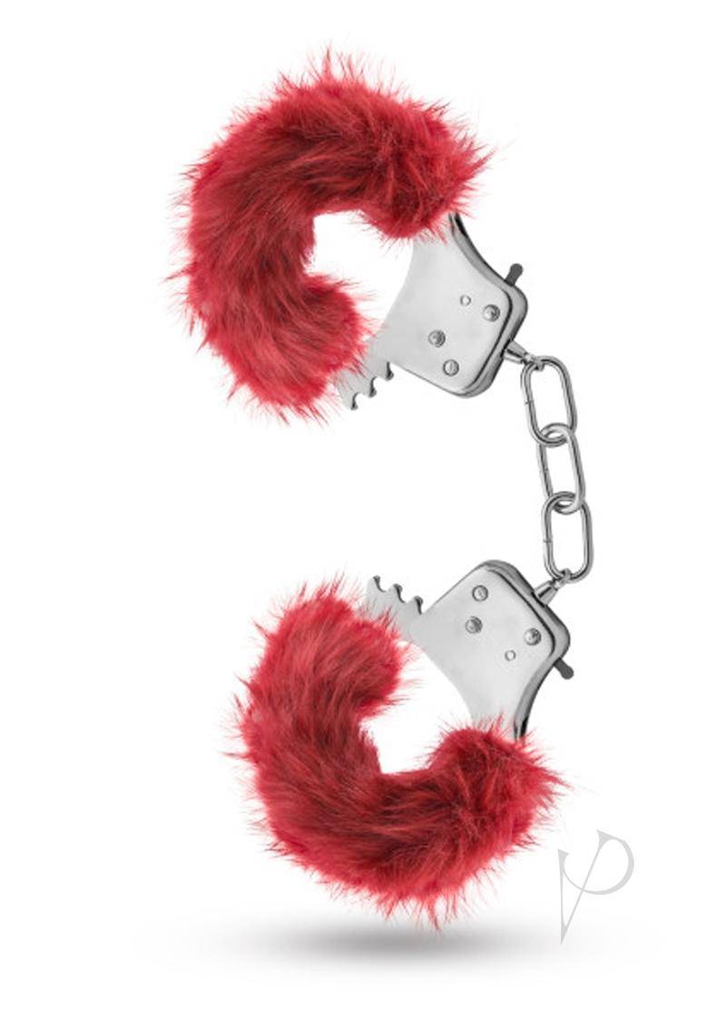 Temptasia Plush Fur Cuffs Burgundy - Chambre Rouge