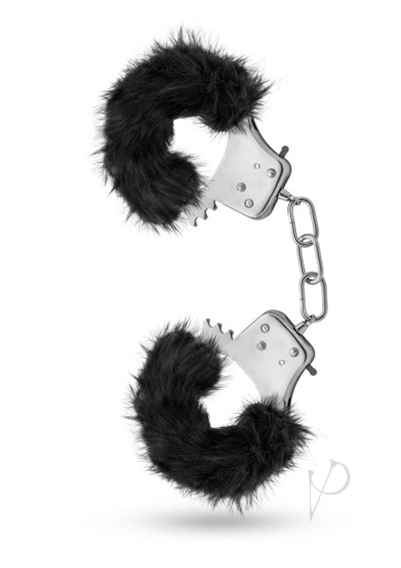 Temptasia Plush Fur Cuffs Black - Chambre Rouge