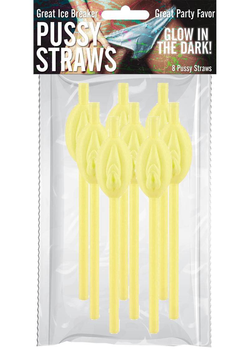 Pussy Straws Glow In The Dark 8 Pieces Per Pack