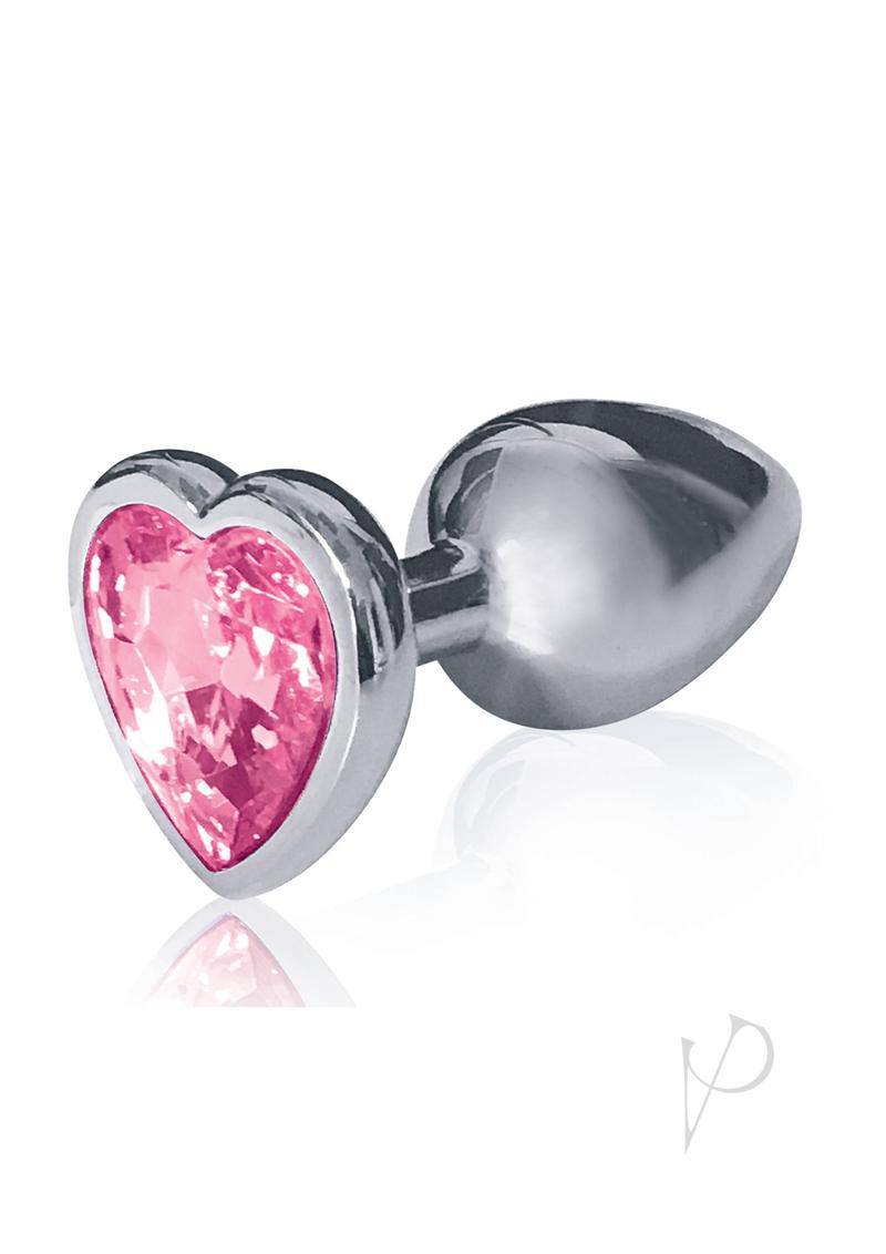 The 9 Silver Starter Heart Plug Pink - Chambre Rouge