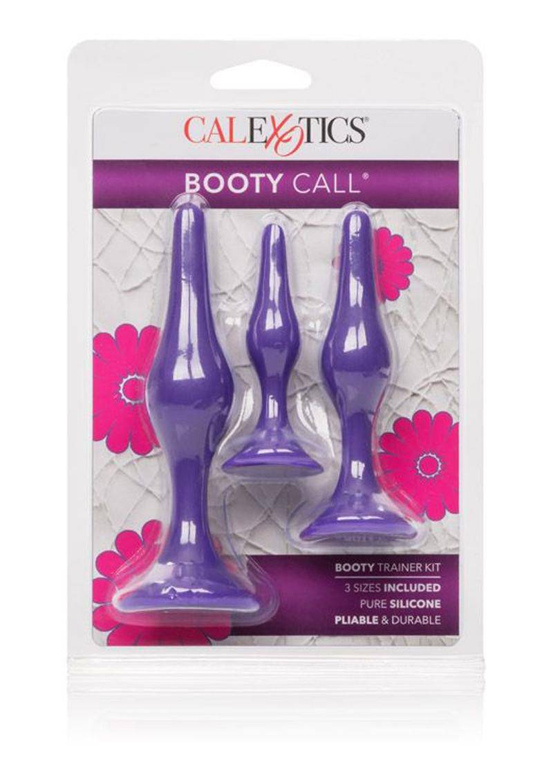 Booty Call Booty Trainer Kit Silicone Anal Plugs 3 Assorted Sizes - Purple