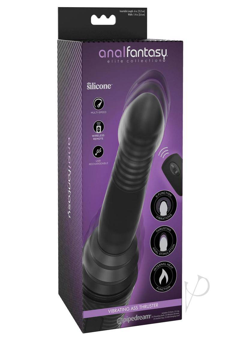 Anal Fantasy Elite Collection Vibrating Ass Thruster Silicone Rechargeable Black