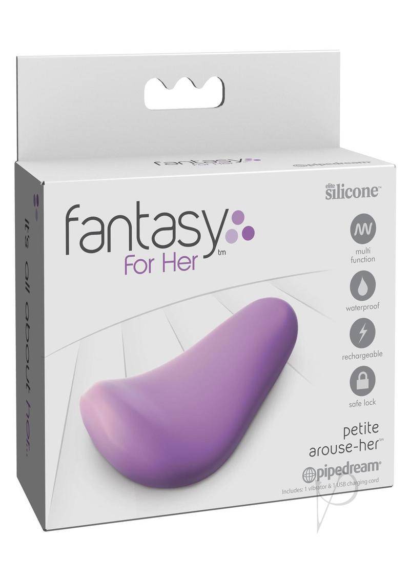 Fantasy For Her Petite Arouse Her Silicone USB Rechargeable Vibrator Waterproof 2.8in - Purple