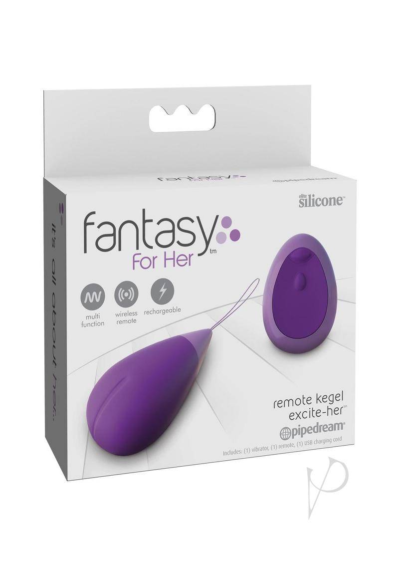 Fantasy For Her Silicone Wireless Remote Kegel Excite Her Waterproof Purple