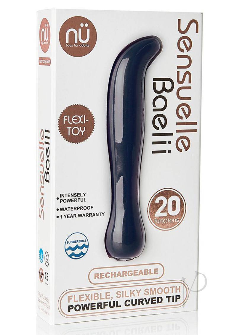 Nu Sensuelle Baelii Rechargeable Silicone G-Spot Vibrator - Navy Blue