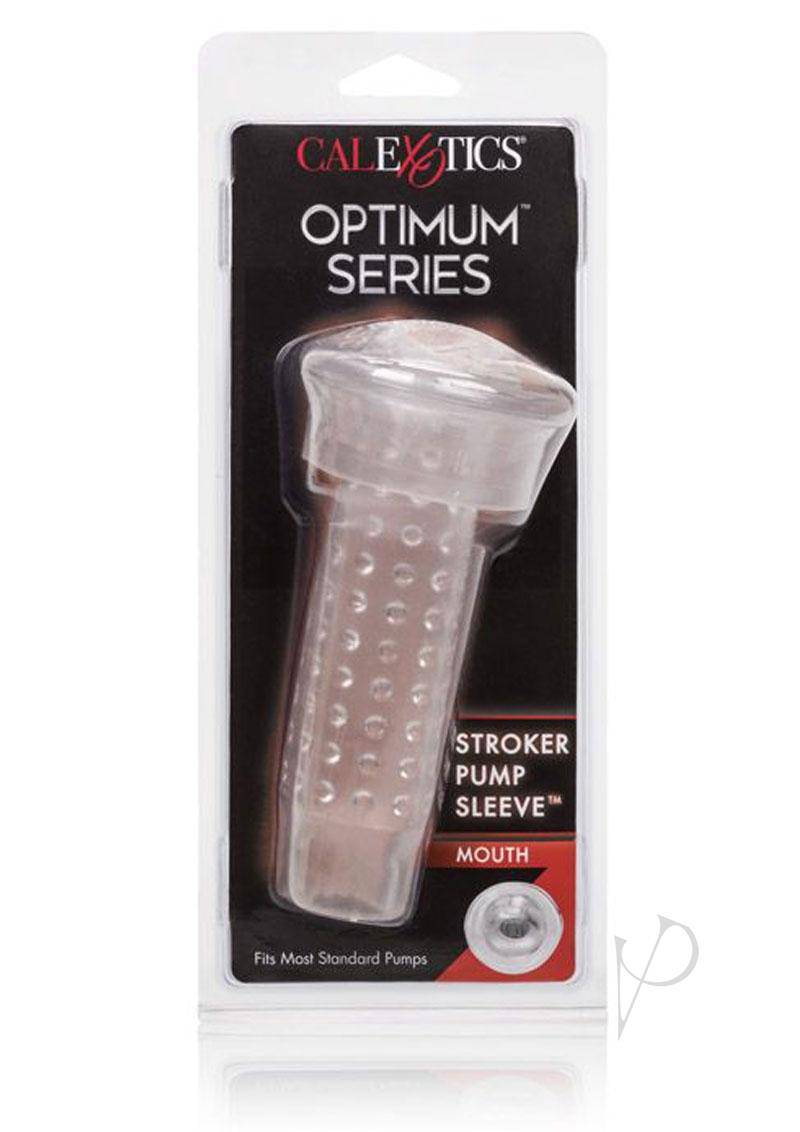 Optimum Series Stroker Pump Sleeve Masturbator - Mouth - Clear