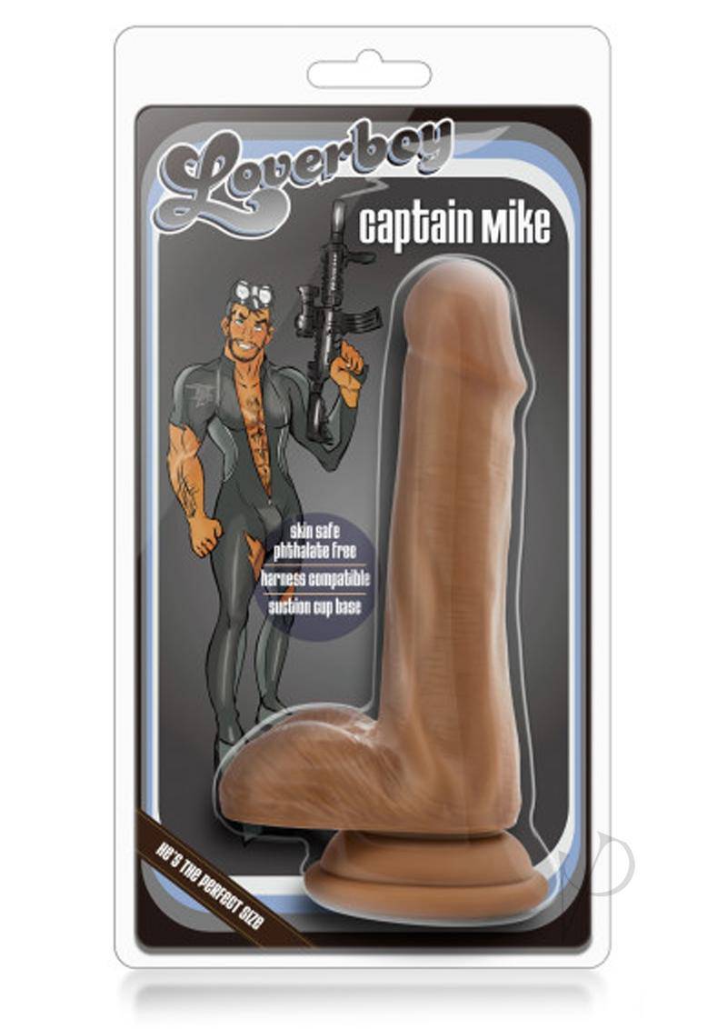 Loverboy Captain Mike Dildo with Balls 6.5in - Caramel