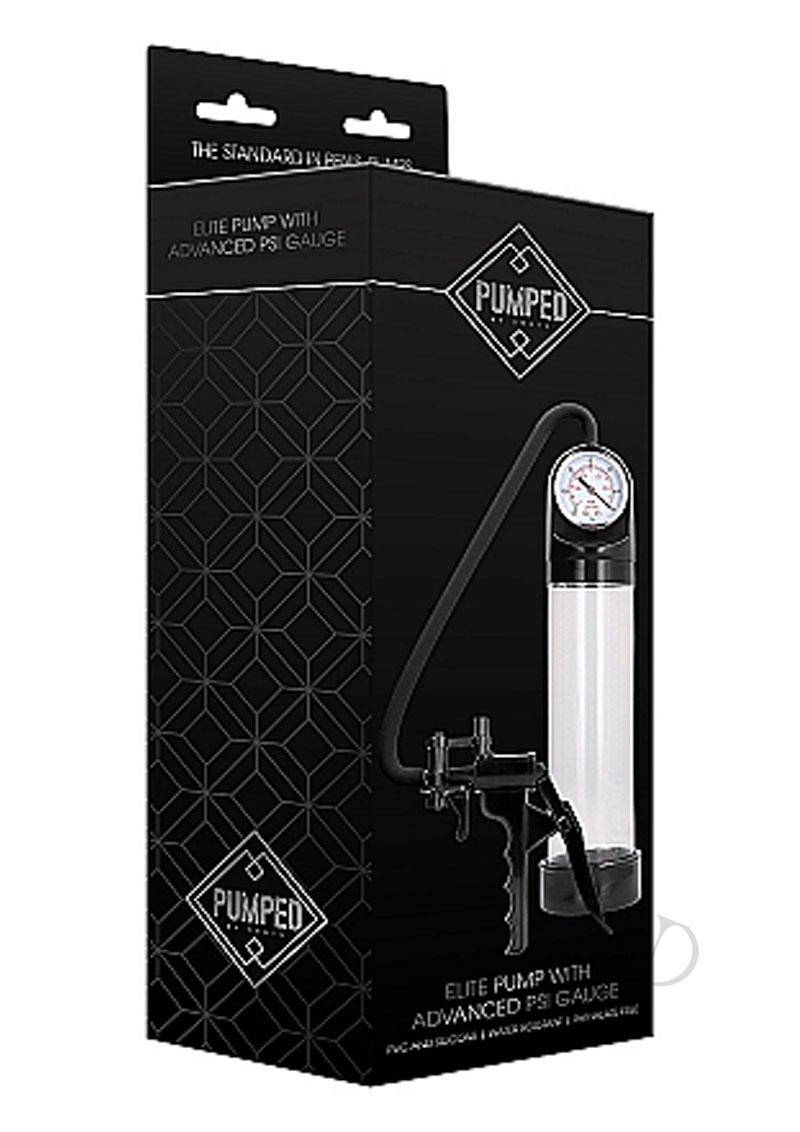 Pumped Elite Pump W/psi Gauge Transpar-0