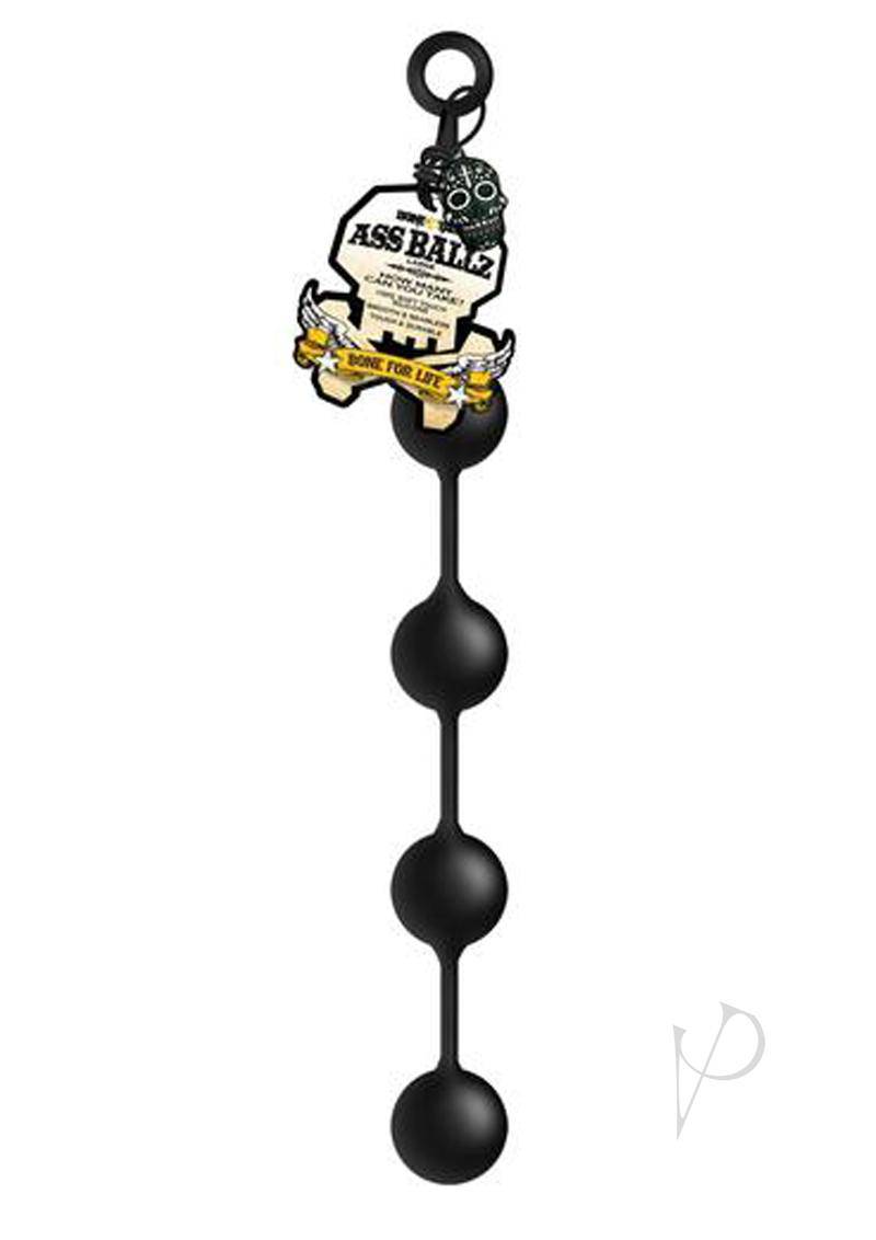 Boneyard Silicone Ass Ballz Anal Beads - Large - Black