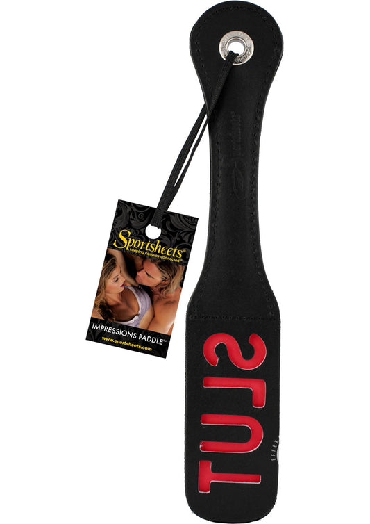 12 Leather Slut Impression Paddle - Chambre Rouge