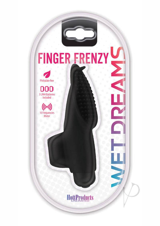 Wet Dreams Finger Frenzy Play Vibe Waterproof - Black