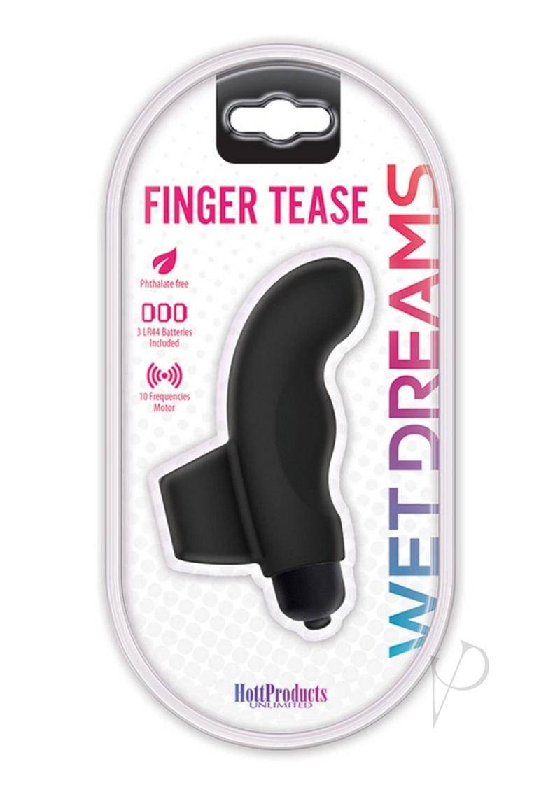 Wet Dreams Finger Tease Play Vibe Waterproof - Black