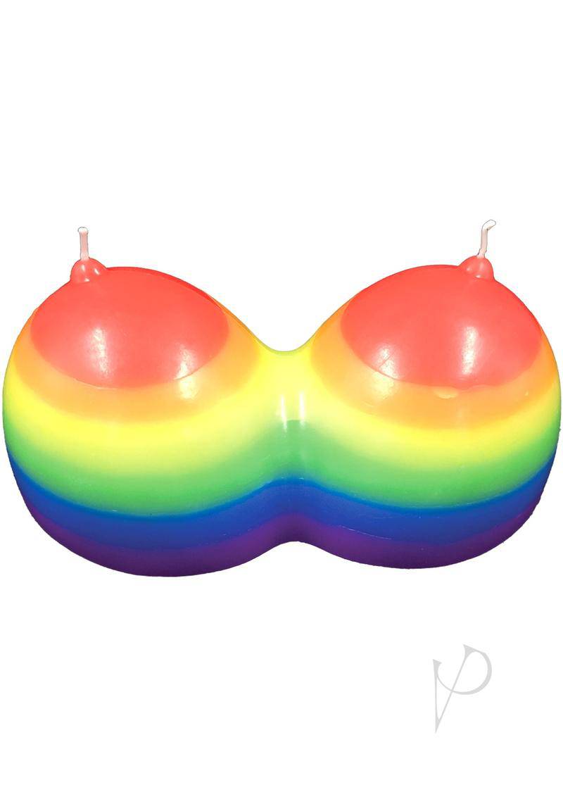 Jumbo Boobie Rainbow Candle - Chambre Rouge