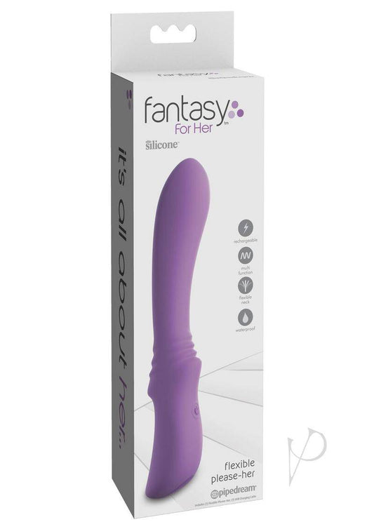 Fantasy For Her Flexible Please Her Silicone Rechargeable Waterproof Purple