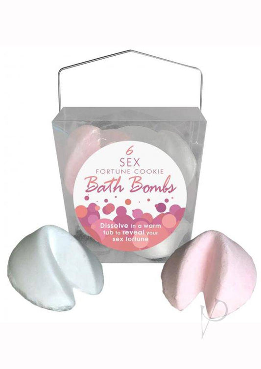 Sex Fortune Cookie Bath Bombs (3 White Vanilla and 3 Pink Strawberries and Cream Per Box)