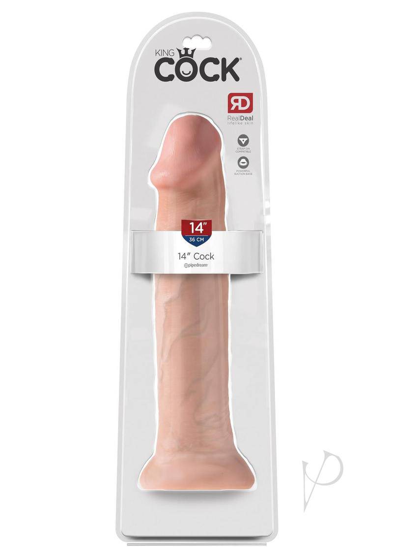 King Cock Dildo 14in - Vanilla