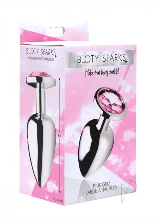 Booty Sparks Pink Gem Large Anal Plug - Pink