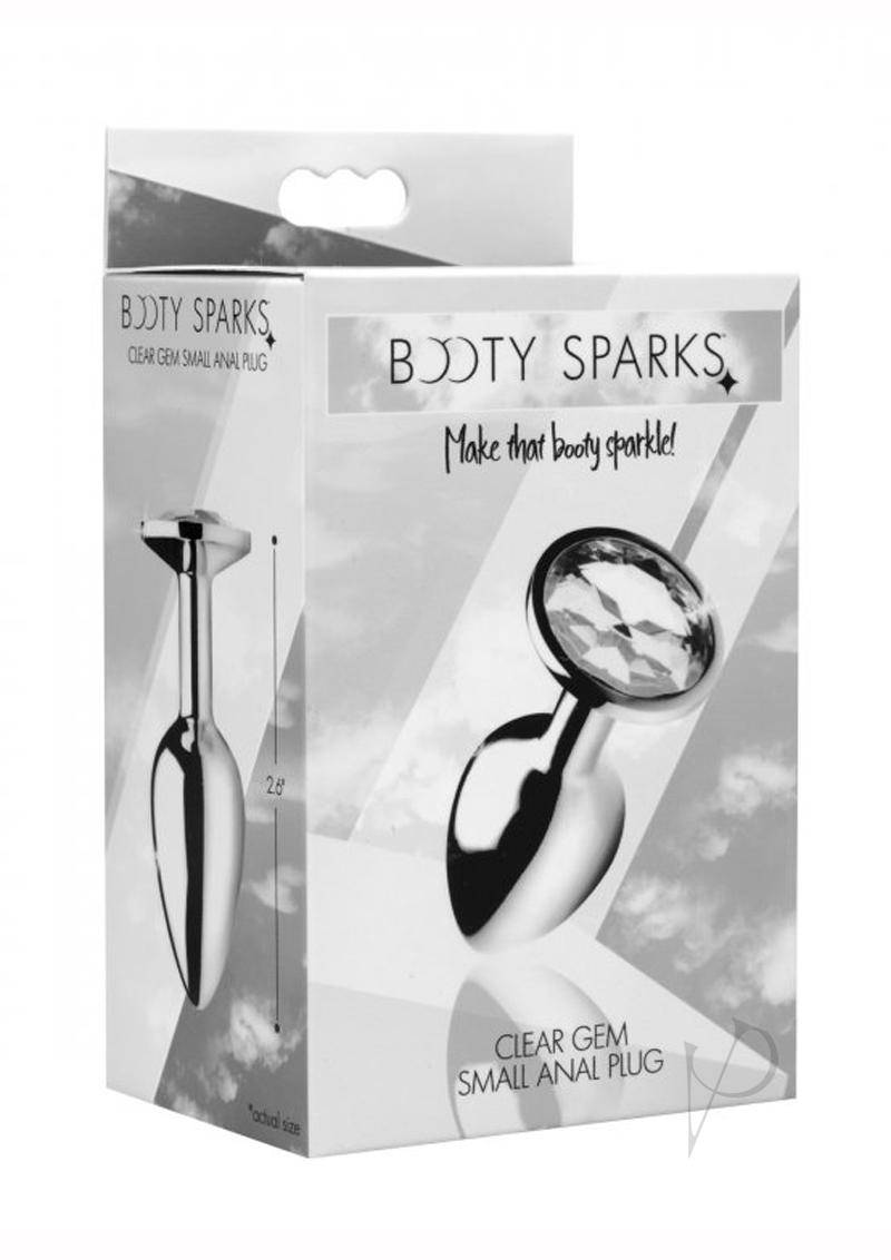 Booty Sparks Clear Gem Small Anal Plug - Clear