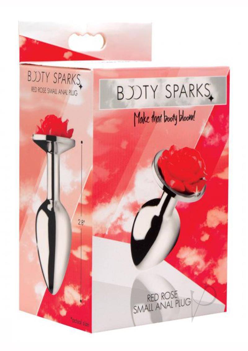 Booty Sparks Rose Anal Plug - Large - Red