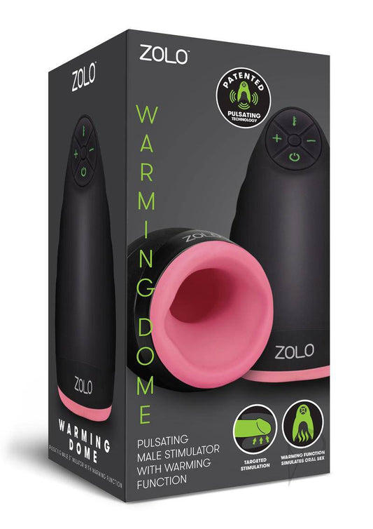 ZOLO Warming Dome Rechargeable Vibrating Masturbator - Pink/Black