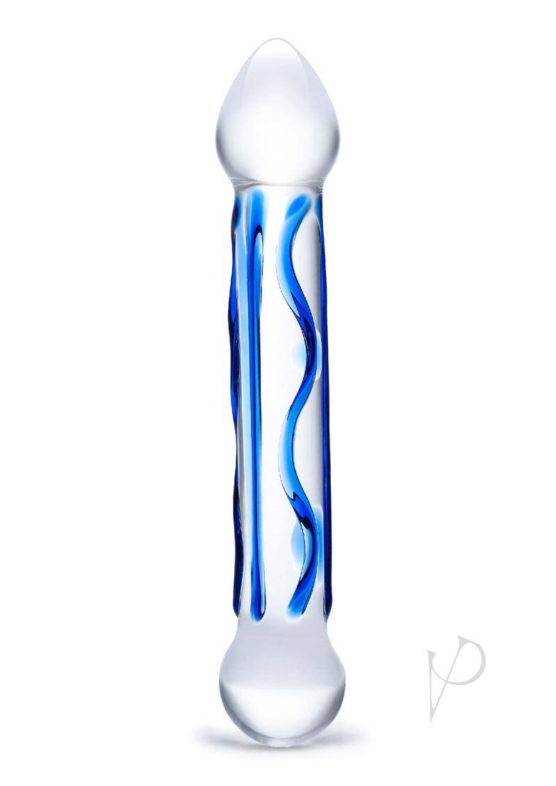 Full Tip Textured Glass Dildo 6.5 - Chambre Rouge