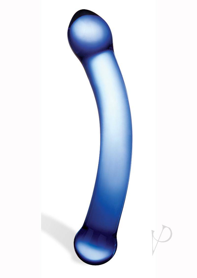 Curved Glass G-spot Dildo Blue 6 - Chambre Rouge