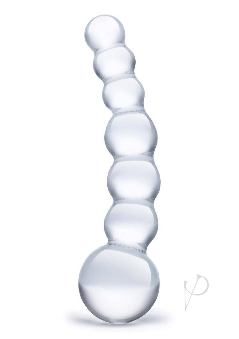 Curved Beaded Glass Dildo 5 In - Chambre Rouge