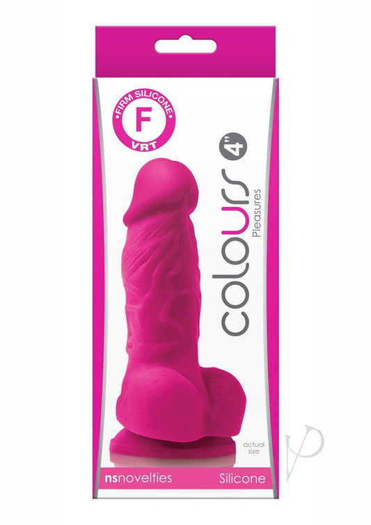 Colours Pleasure Silicone Dildo 4in - Pink