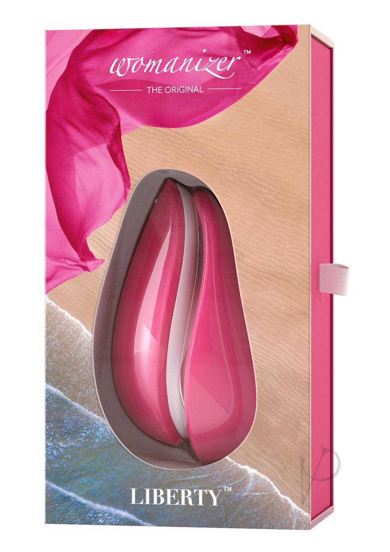 Womanizer Liberty Silicone Rechargeable Clitoral Stimulator - Pink Rose