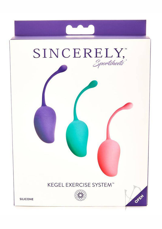 Sincerely Silicone Kegel Exercise System Kit (3 Pack) - Multi-Colored