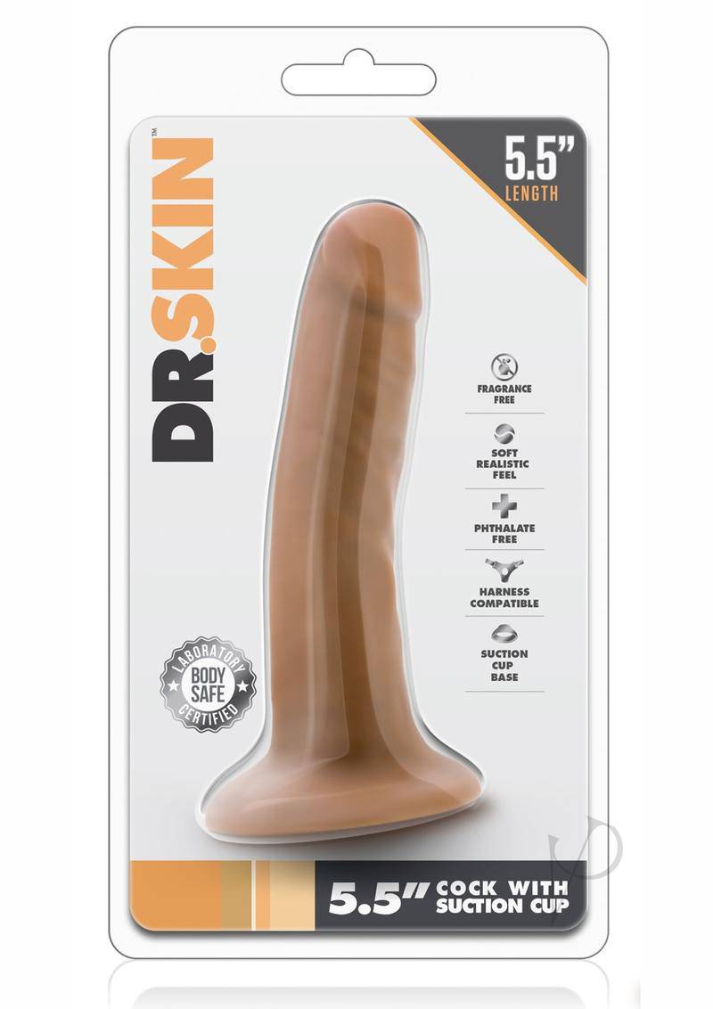 Dr. Skin Cock Dildo with Suction Cup 5.5in - Caramel