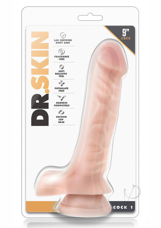 Dr. Skin Cock 1 Dildo 9in - Vanilla