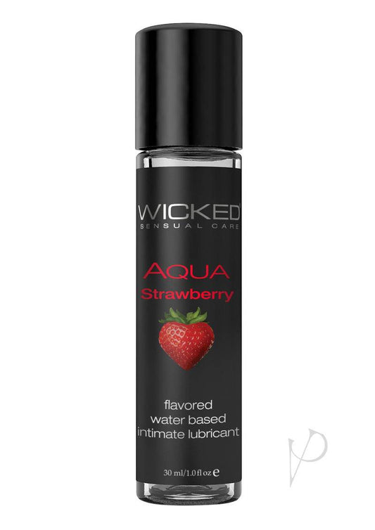 Wicked Aqua Water Based Flavored Lubricant Strawberry 1oz