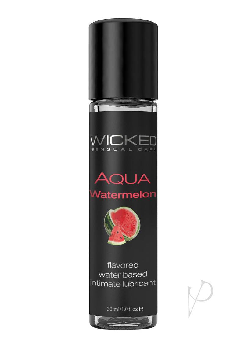 Wicked Aqua Water Based Flavored Lubricant Watermelon 1oz