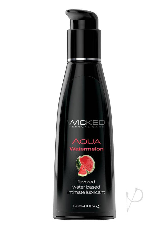 Wicked Aqua Water Based Flavored Lubricant Watermelon 4oz