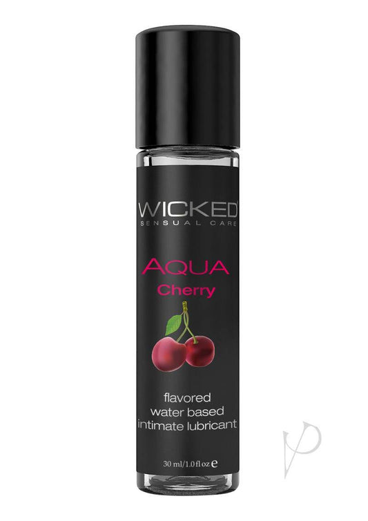 Wicked Aqua Water Based Flavored Lubricant Cherry 1oz