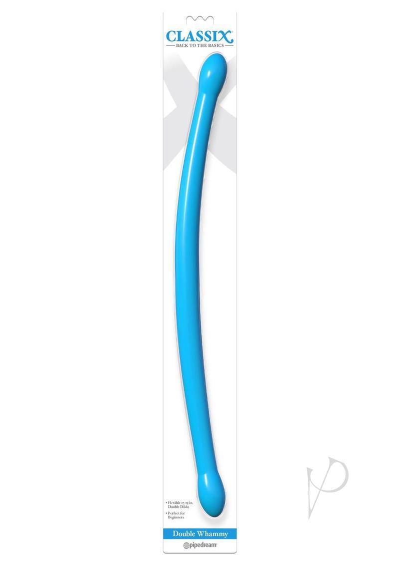 Classix Double Whammy Double Dildo 17.25in - Blue