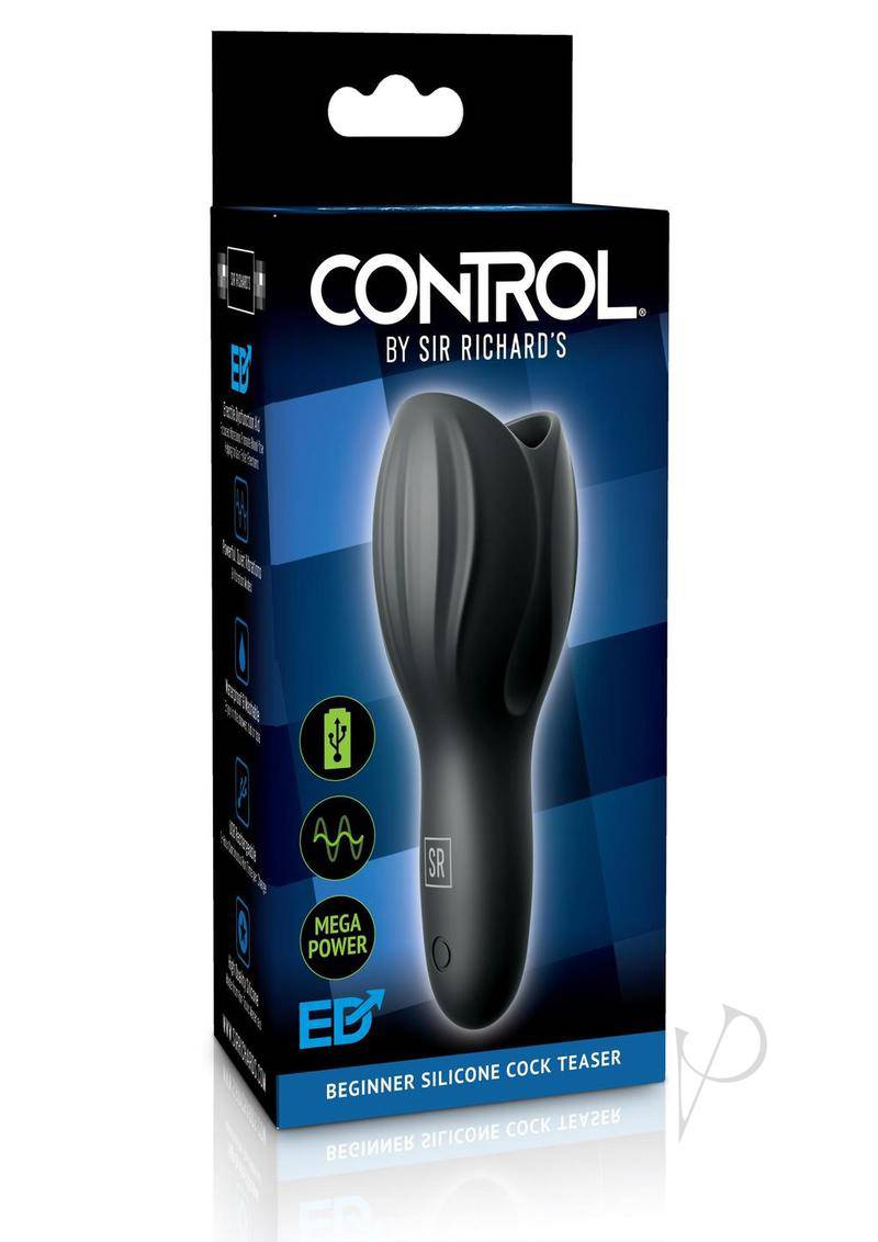 Sir Richard`s Control Silicone Cock Teaser Masturbator Rechargeable - Black