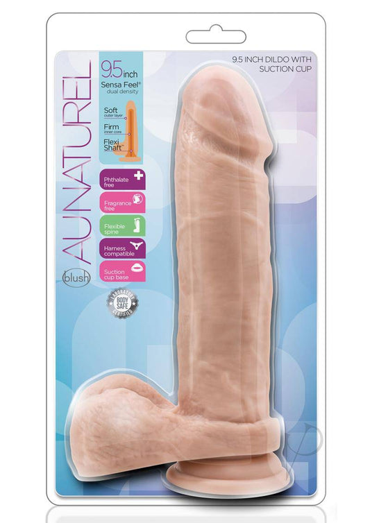 Au Naturel Dildo with Suction Cup 9.5in - Vanilla