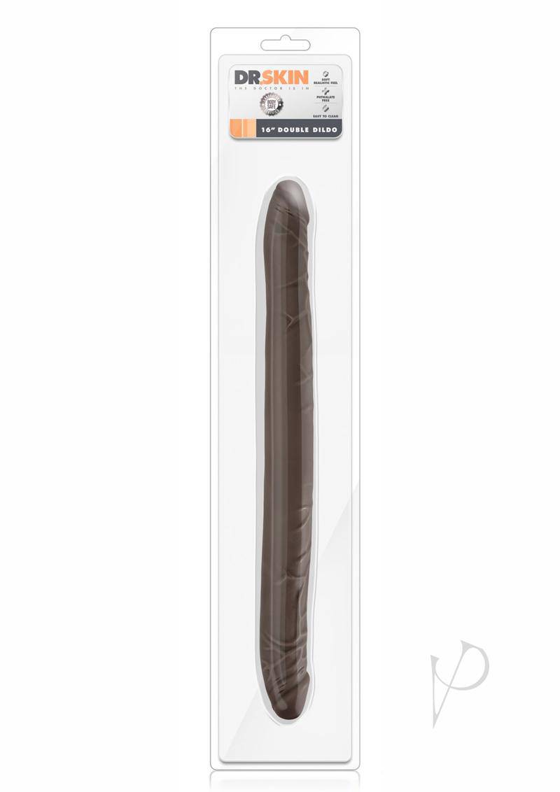 Dr. Skin Double Dildo 16in - Chocolate