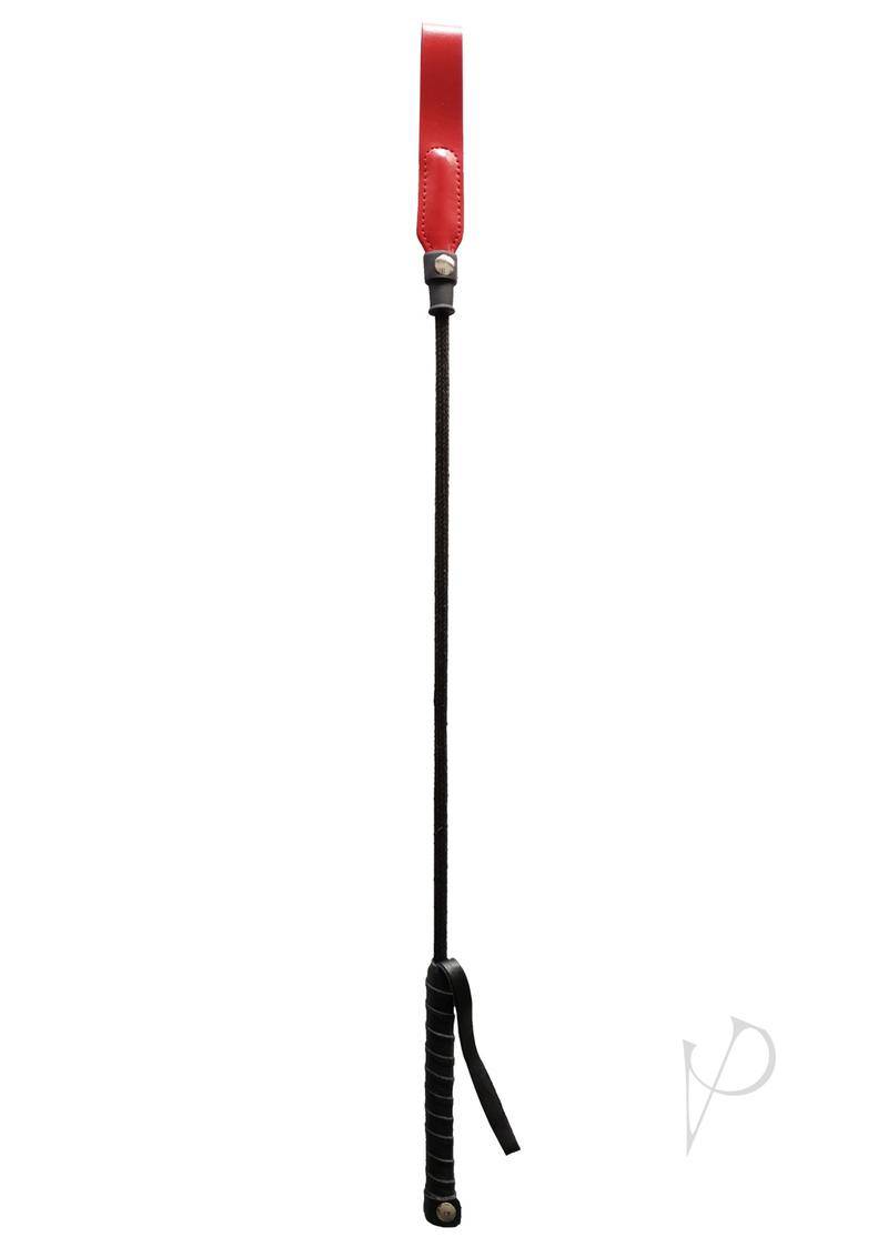 Rouge Long Riding Crop Slim Tip 24 Red - Chambre Rouge