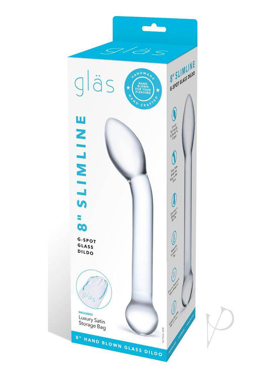 Glas Slimline G-Spot Glass Dildo 8in - Clear