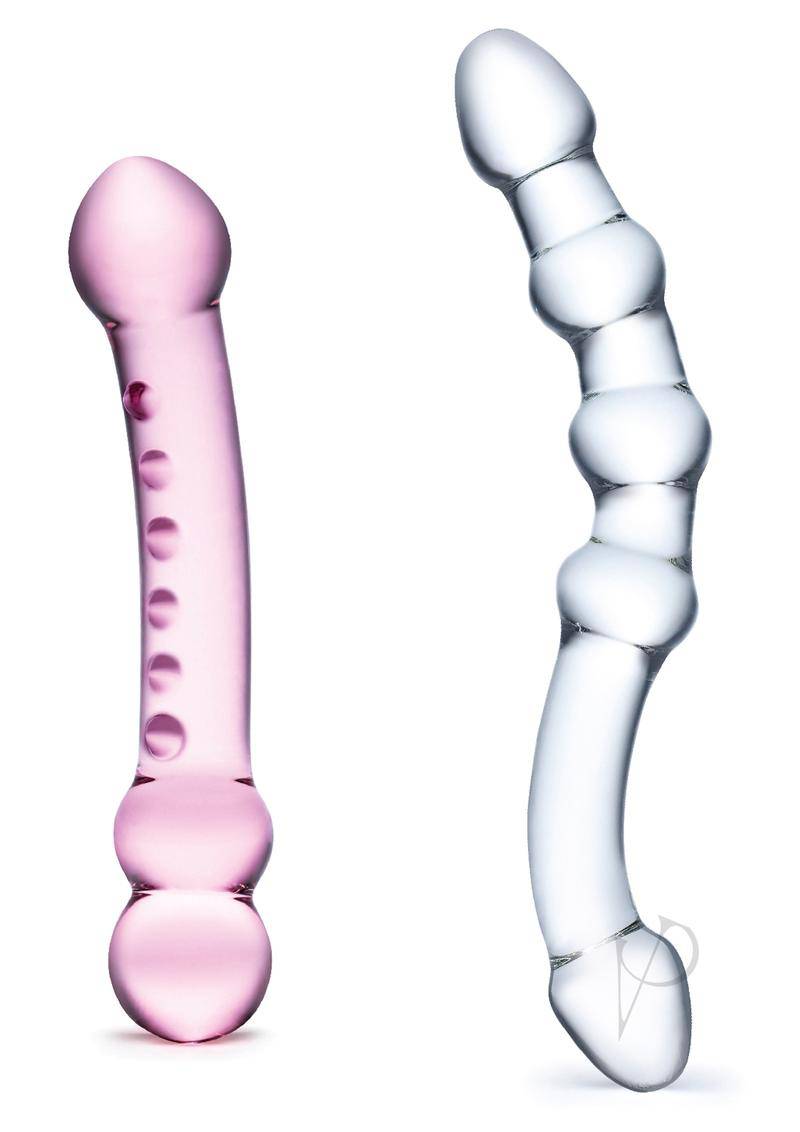 Double Pleasure Glass Dildo Set 2pc - Chambre Rouge