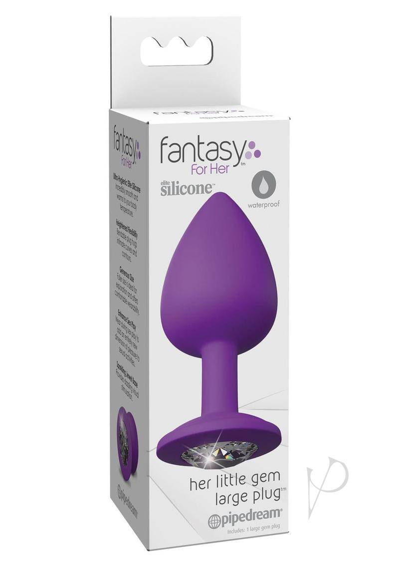 Fantasy For Her Her Little Gem Large Plug Anal Play Silicone Waterproof Purple