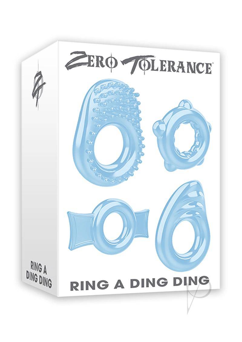 Zero Tolerance Ring A Ding Ding Cock Ring Kit (4 piece kit) - Blue