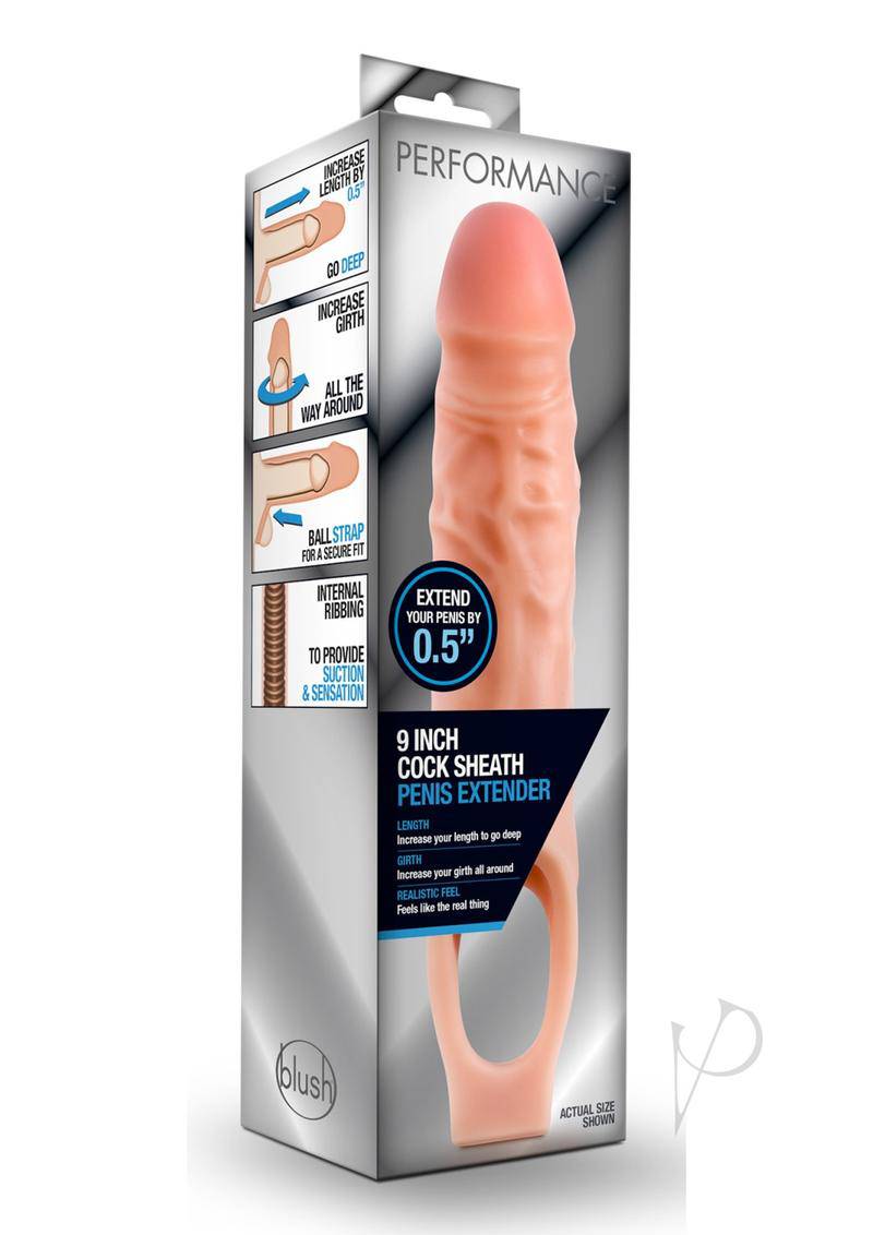 Performance Cock Sheath Penis Extender 9in - Vanilla